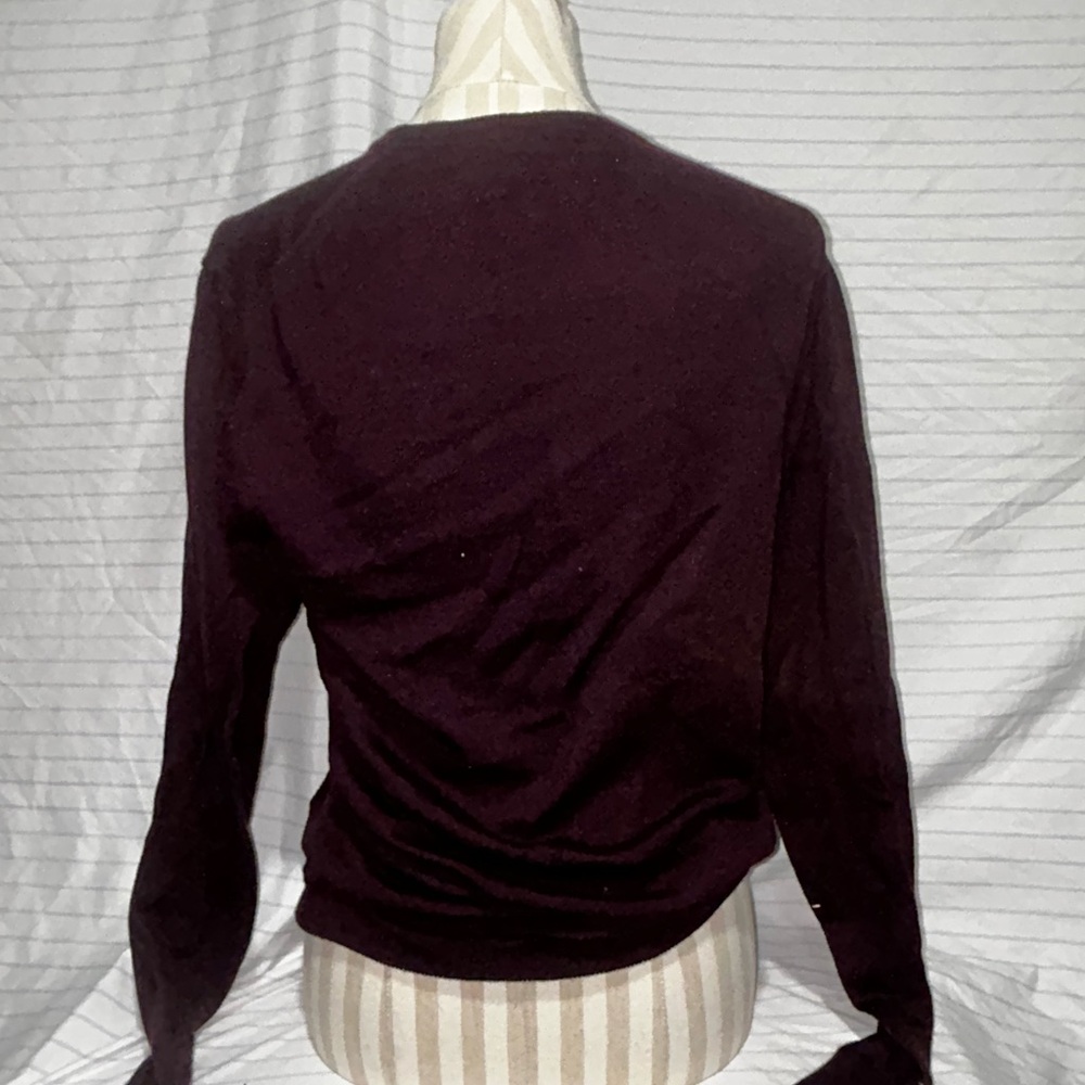 Goodthreads Women's Dark Maroon Long Sleeve Top - Picture 3 of 5